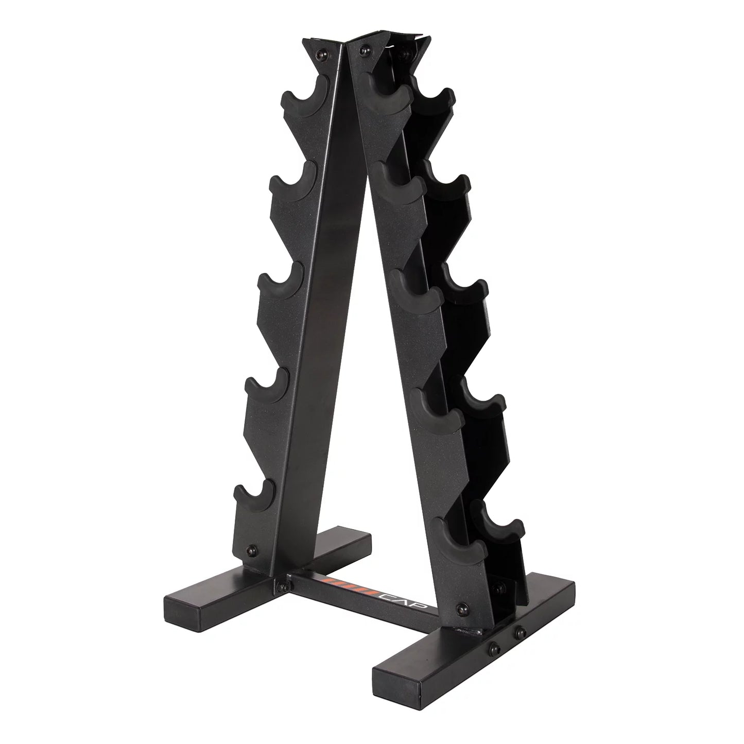 Frame-Style Dumbbell Rack - Black (Holds 5 Pairs)