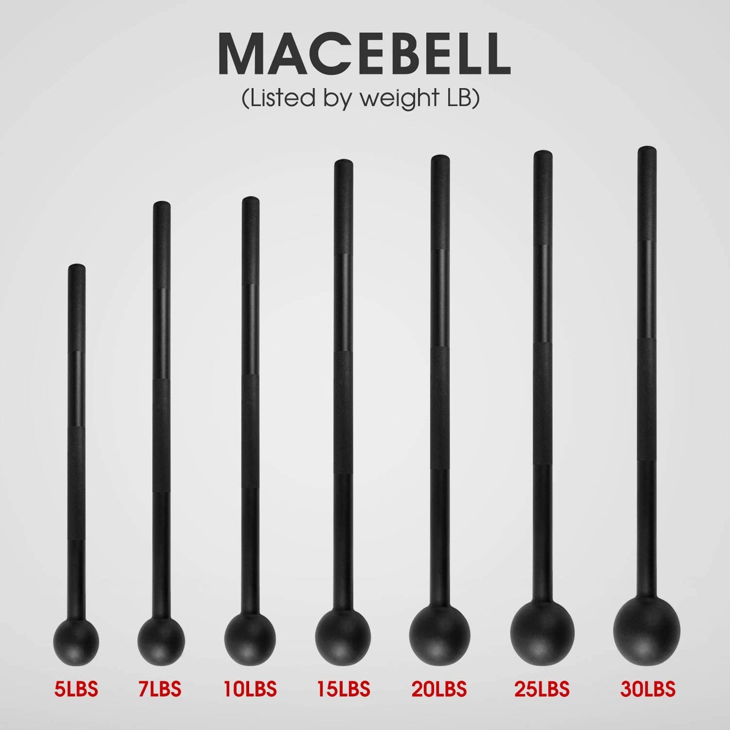 Steel Mace Bell for Comprehensive Strength Training - Full Body Workouts for Muscles, Shoulders, Grips, and Forearms, Available in 5 to 30 LB for Both Men and Women