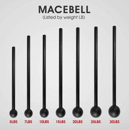 Steel Mace Bell for Comprehensive Strength Training - Full Body Workouts for Muscles, Shoulders, Grips, and Forearms, Available in 5 to 30 LB for Both Men and Women