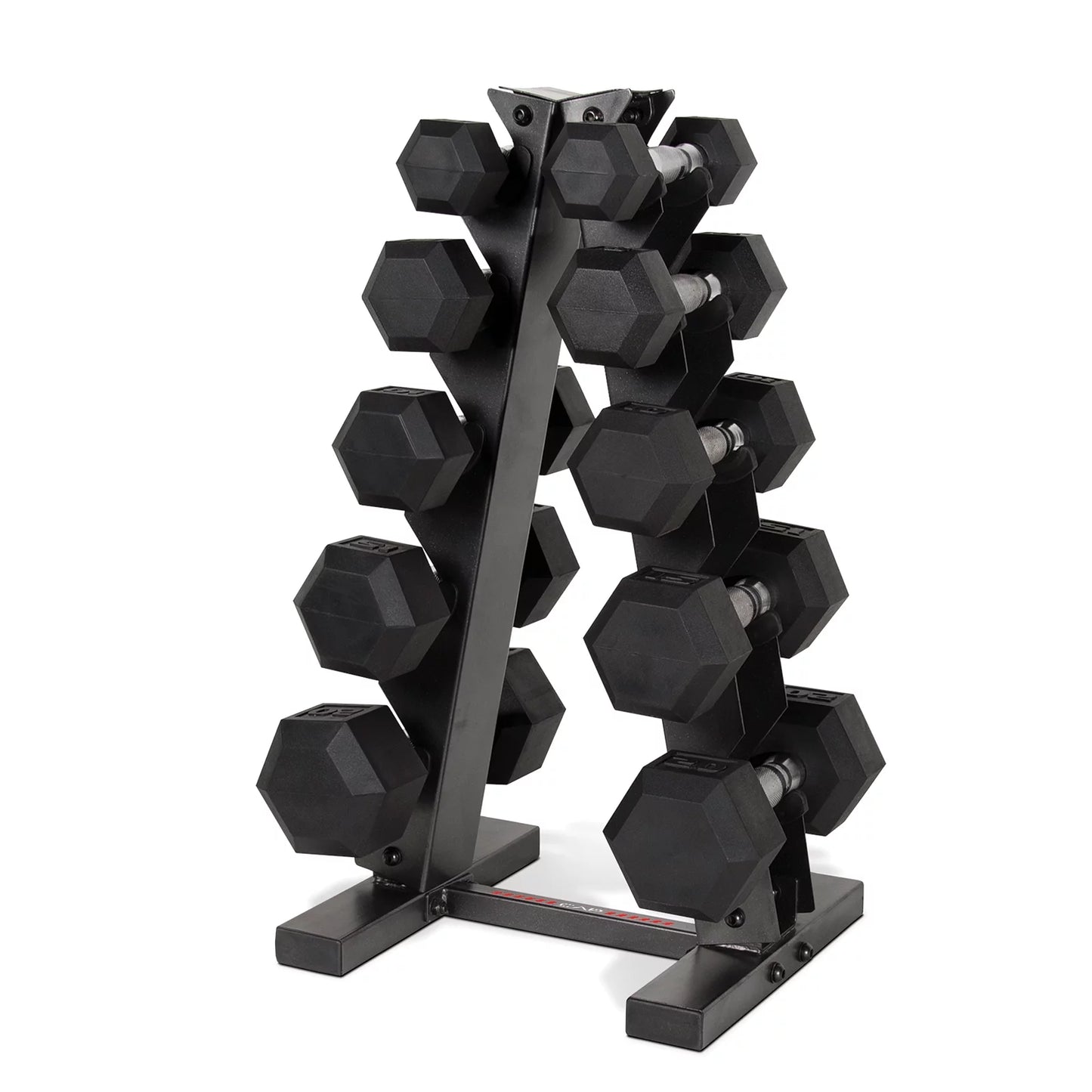 Frame-Style Dumbbell Rack - Black (Holds 5 Pairs)