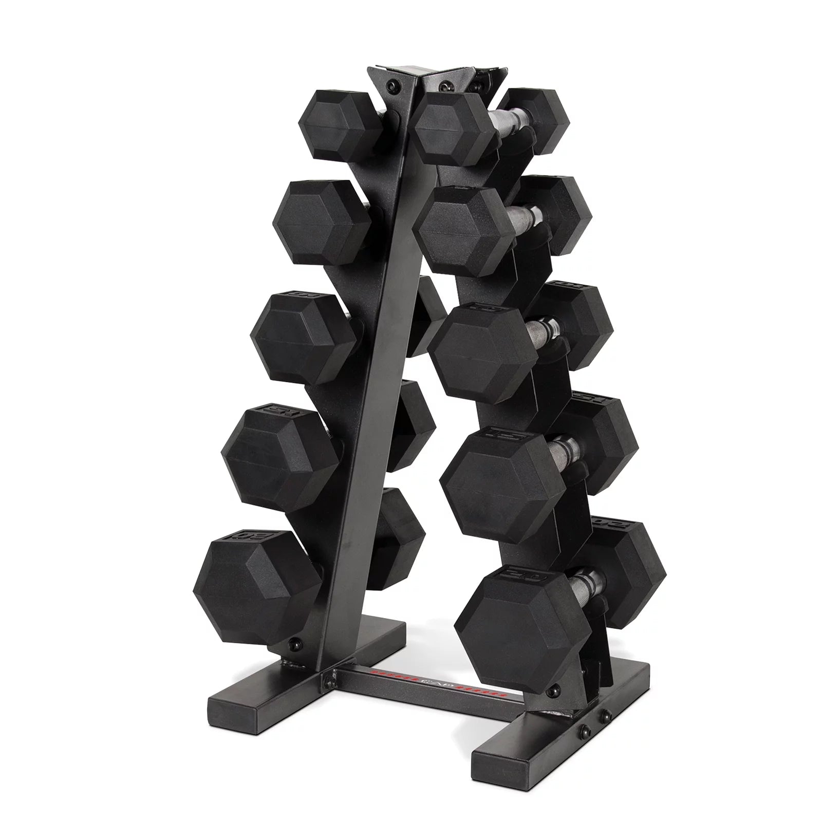 Frame-Style Dumbbell Rack - Black (Holds 5 Pairs)