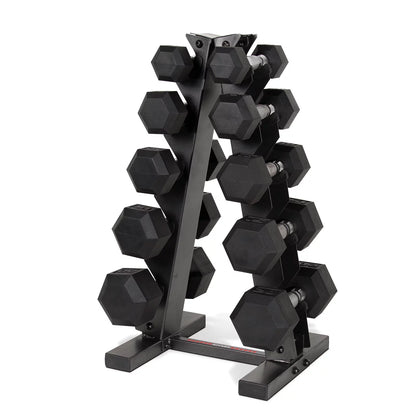 Frame-Style Dumbbell Rack - Black (Holds 5 Pairs)