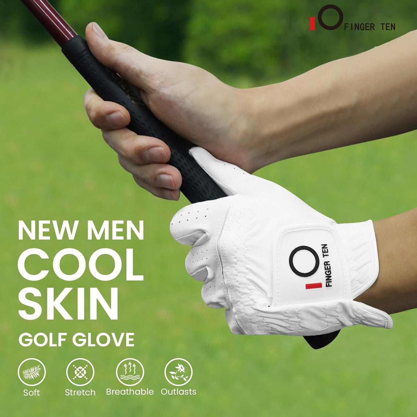 Men's All-Weather Grip Golf Gloves - Value Pack of 3 for Right-Handed Golfers, Enhanced Comfort and Performance for Diverse Conditions, Available in White, Black, and Blue in Sizes S, M, L, XL