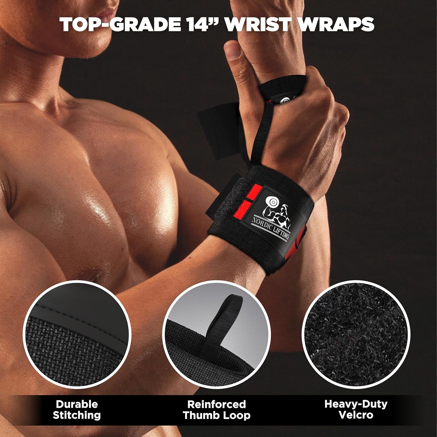 Wrist Wraps and Lifting Straps Bundle (2 Pairs) for Weightlifting, Cross Training, and Powerlifting - Injury Prevention Support for Men and Women
