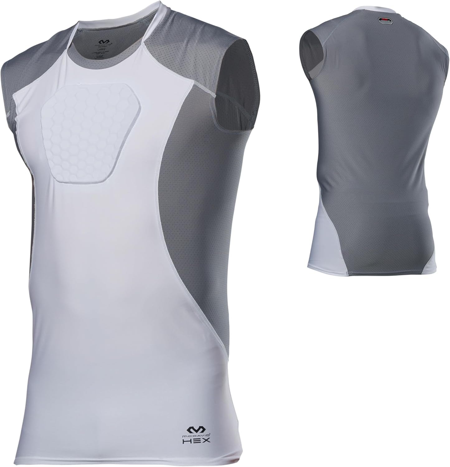 HEX Chest Protector Shirt - Youth Compression Padded Heart Guard for Football, Lacrosse, Softball, and Rugby