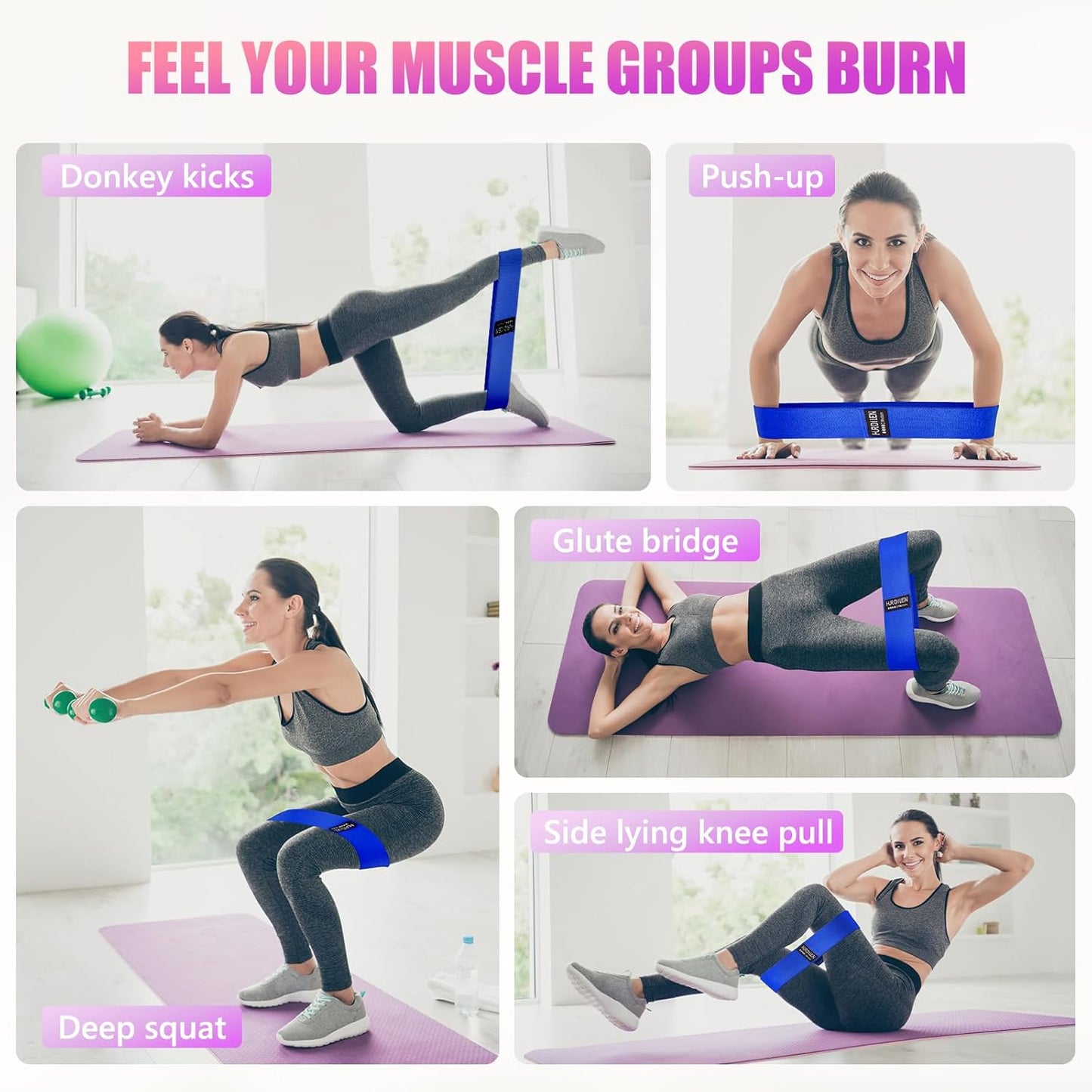 Premium Resistance Bands for Strength Training and Physical Therapy – 3 Levels of Elastic Stretch Bands for Home Fitness and Yoga, Includes Carry Bag