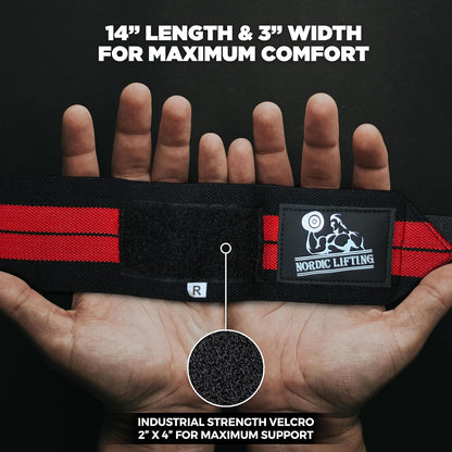 Wrist Wraps and Lifting Straps Bundle (2 Pairs) for Weightlifting, Cross Training, and Powerlifting - Injury Prevention Support for Men and Women
