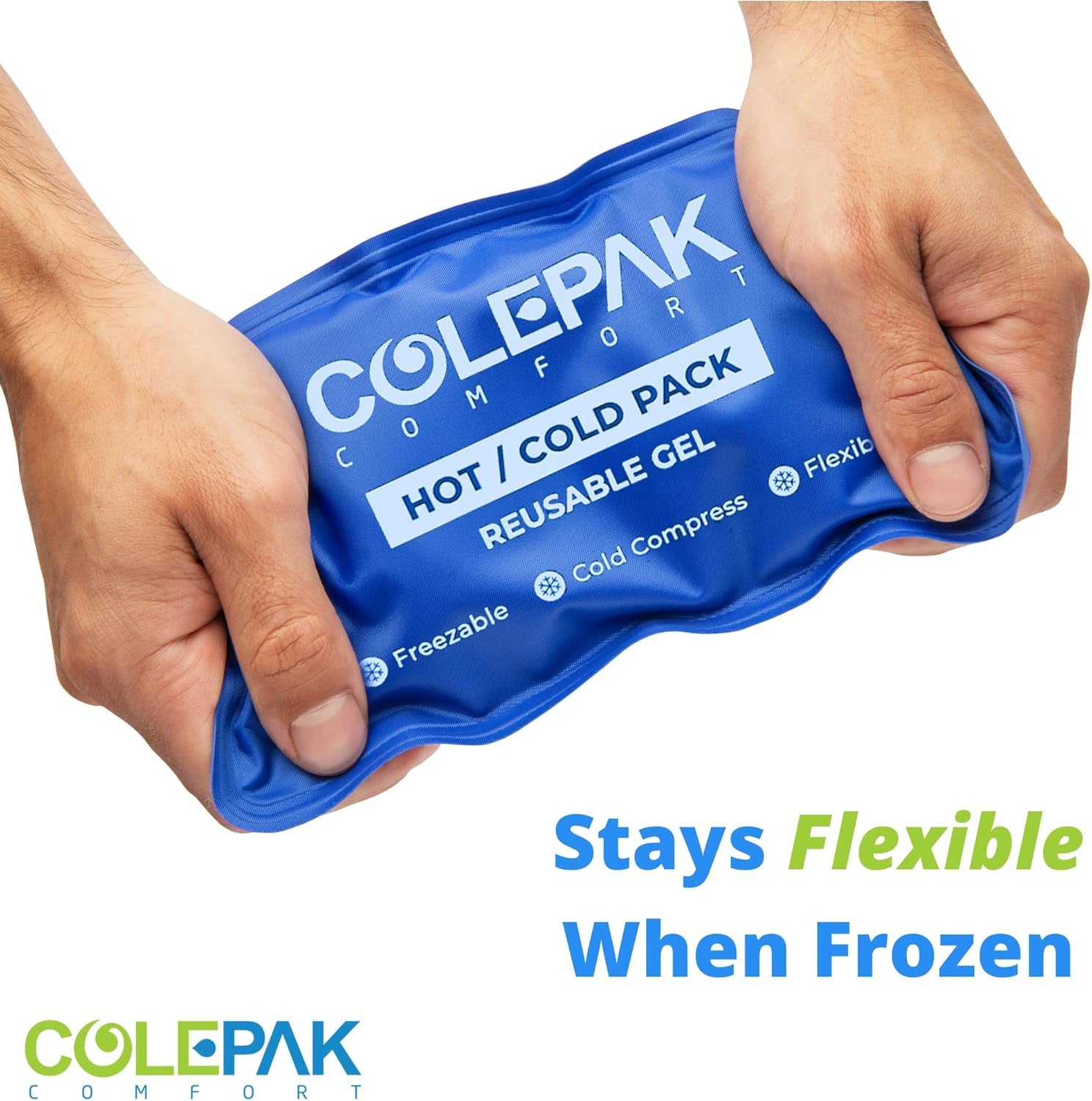 Reusable Hot and Cold Gel Ice Packs for Pain Relief and Swelling - 4 Piece Set for Joint and Muscle Soreness in Knees, Back, Shoulder, and Foot