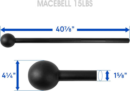 Steel Mace Bell for Comprehensive Strength Training - Full Body Workouts for Muscles, Shoulders, Grips, and Forearms, Available in 5 to 30 LB for Both Men and Women