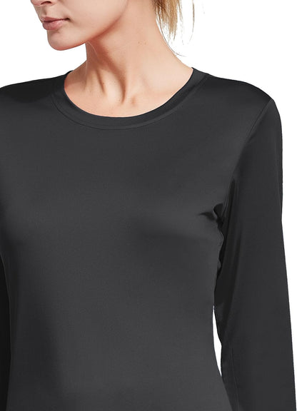 Women's Long Sleeve Athletic Performance Tops - Quick-Dry, Lightweight, Moisture-Wicking Running Shirts