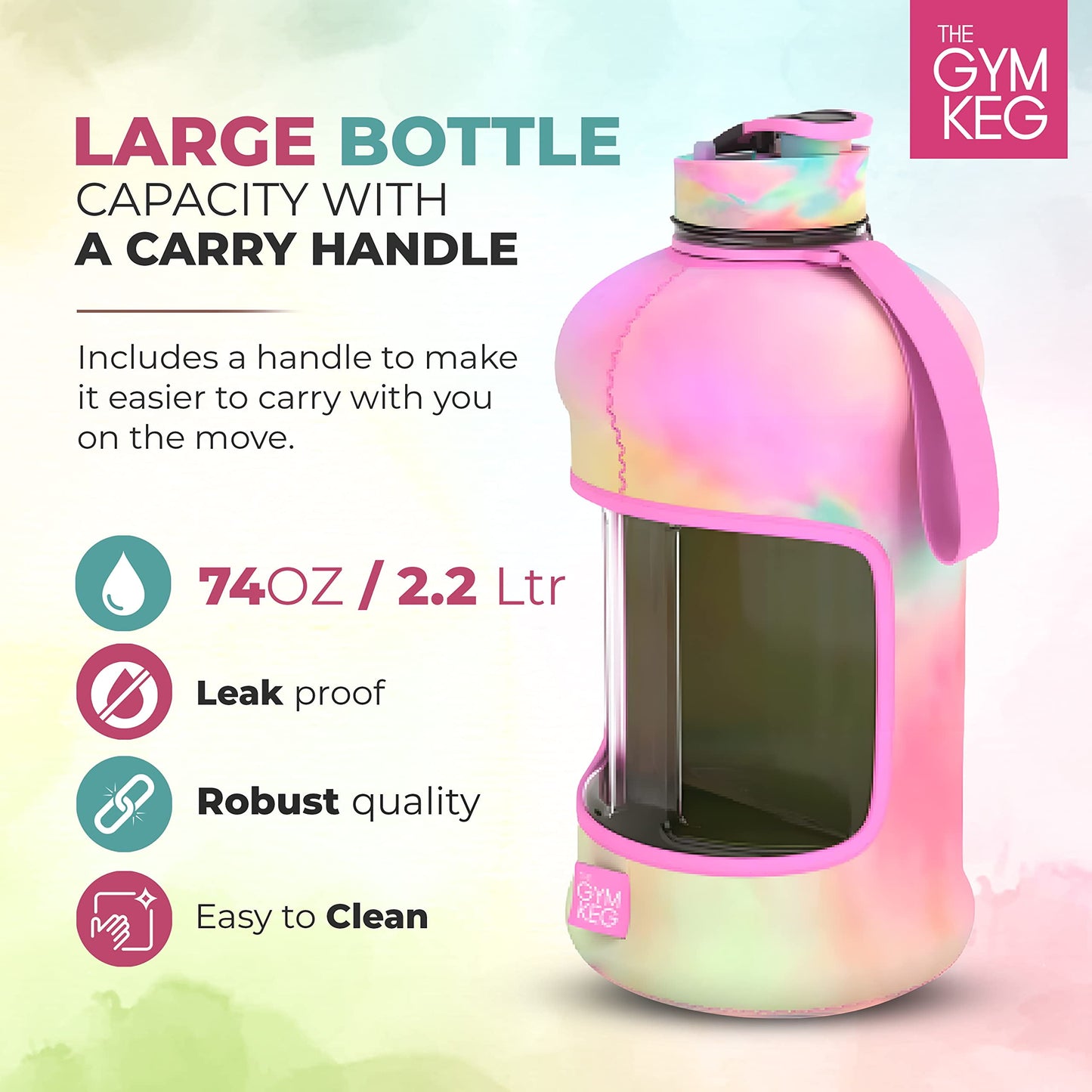 2.2-Liter Sports Hydration Container
