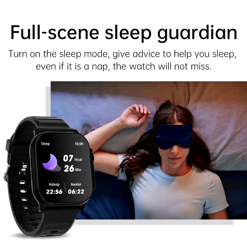 Bluetooth Smartwatch Featuring Heart Rate Monitoring and Message Notifications for Android and iOS - Unisex Design