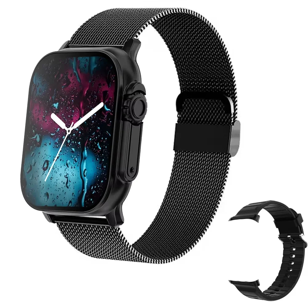 Bluetooth Smartwatch Featuring Heart Rate Monitoring and Message Notifications for Android and iOS - Unisex Design