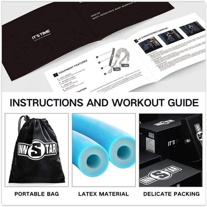 Professional Multi-Functional Resistance Bands Set for Strength Training, Push-Up Exercises, and Bench Press - Perfect for Gym, Home Workouts, and Travel