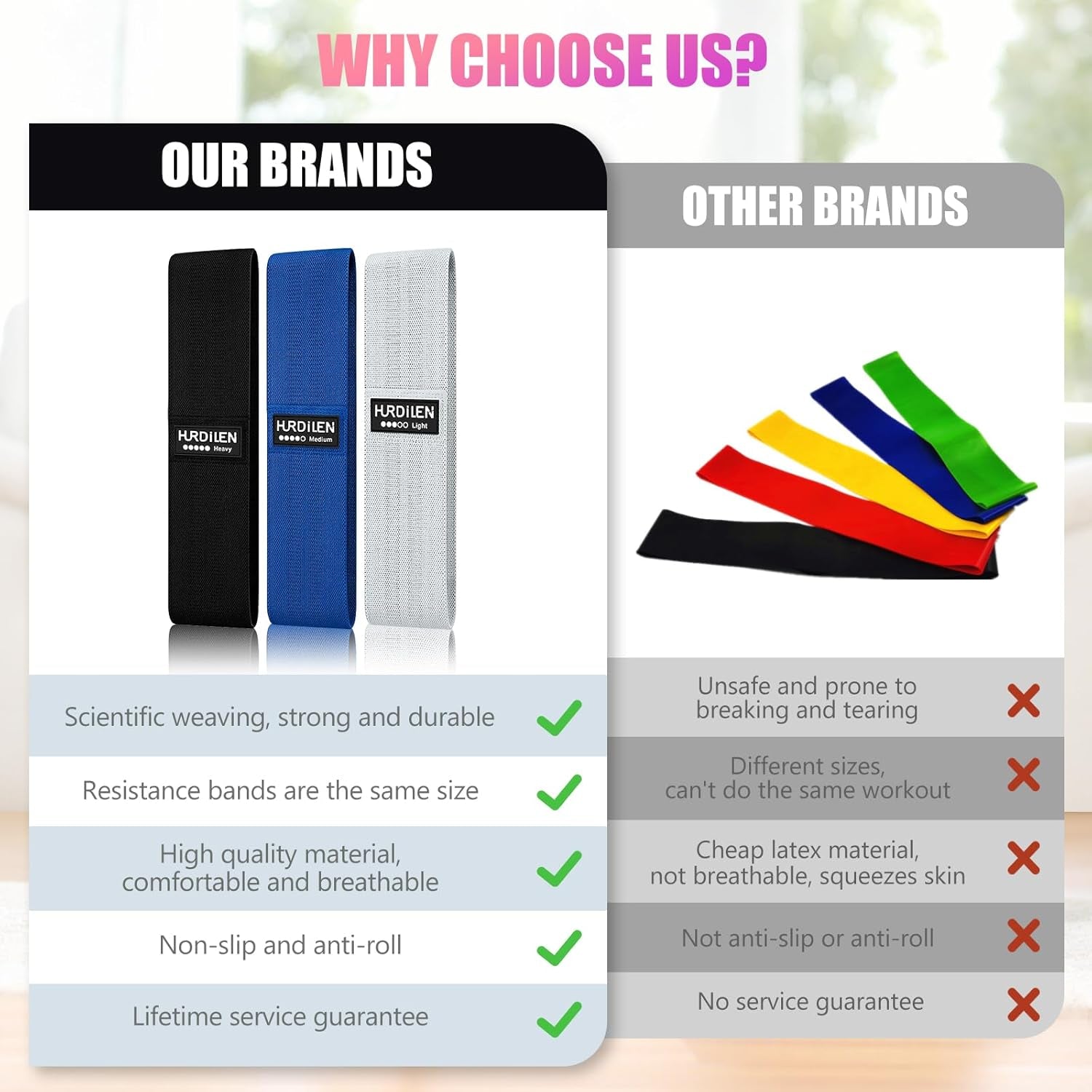 Premium Resistance Bands for Strength Training and Physical Therapy – 3 Levels of Elastic Stretch Bands for Home Fitness and Yoga, Includes Carry Bag