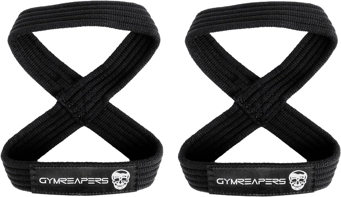 Figure 8 Lifting Straps for Deadlifts, Powerlifting, Strongman, and Cross Training - Heavy-Duty Weightlifting Wrist Straps for Men and Women