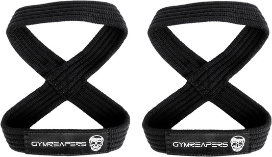 Figure 8 Lifting Straps for Deadlifts, Powerlifting, Strongman, and Cross Training - Heavy-Duty Weightlifting Wrist Straps for Men and Women