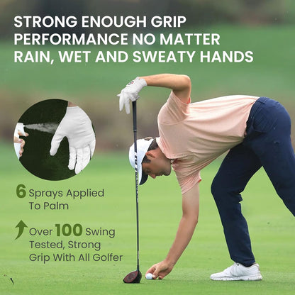 Men's All-Weather Grip Golf Gloves - Value Pack of 3 for Right-Handed Golfers, Enhanced Comfort and Performance for Diverse Conditions, Available in White, Black, and Blue in Sizes S, M, L, XL