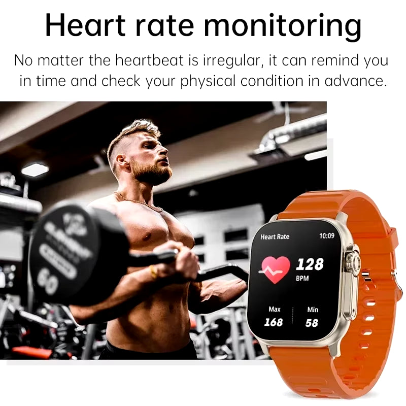 Bluetooth Smartwatch Featuring Heart Rate Monitoring and Message Notifications for Android and iOS - Unisex Design