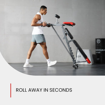 Finer Form Multi-Functional FID Weight Bench for Comprehensive Full-Body Workouts – Hyper Back Extension, Roman Chair, Adjustable Ab Sit-Up Bench, Incline/Decline Bench, Flat Bench