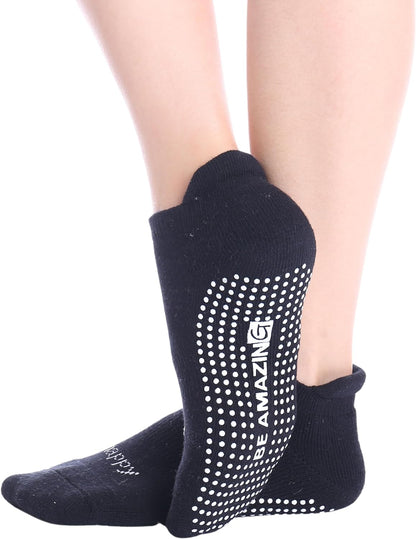 Non-Slip Grip Socks for Yoga, Barre, Pilates, and Medical Use - Unisex Design