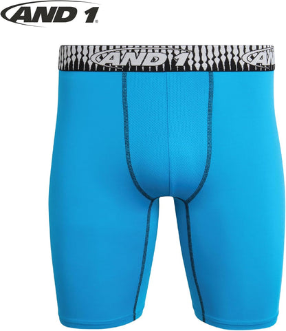 Men's Performance Stretch Boxer Briefs - 5-Pack Long Leg Underwear with Contour Support Pouch, 9" Inseam