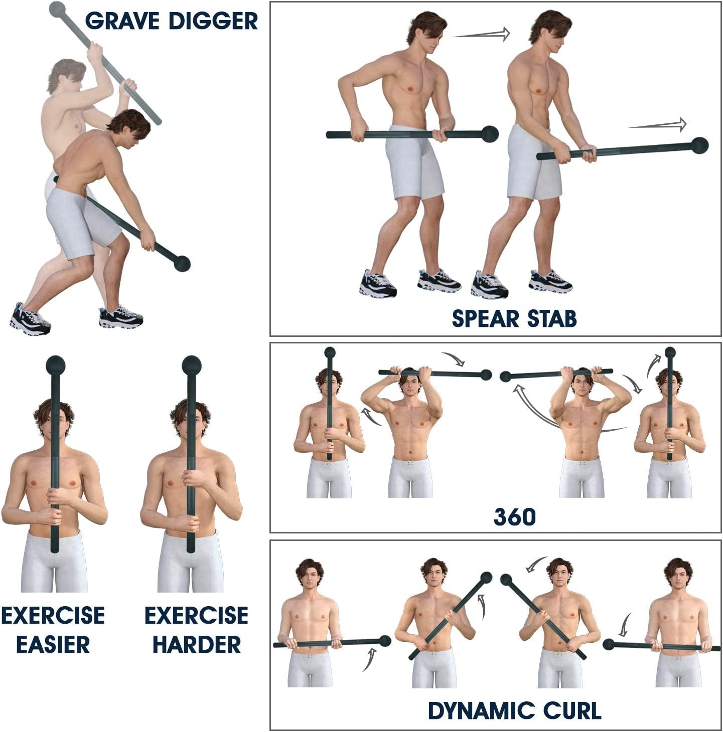 Steel Mace Bell for Comprehensive Strength Training - Full Body Workouts for Muscles, Shoulders, Grips, and Forearms, Available in 5 to 30 LB for Both Men and Women