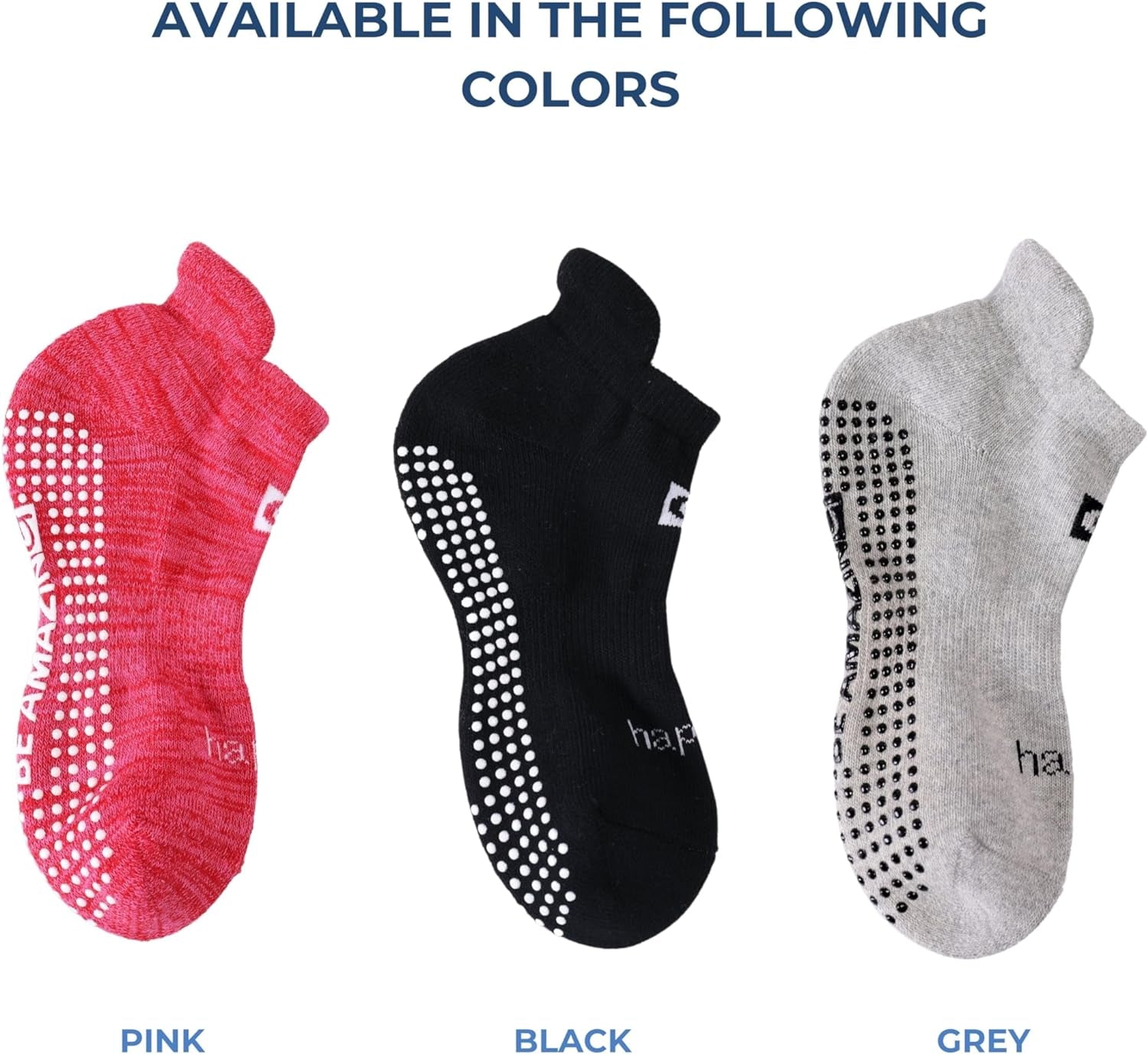 Non-Slip Grip Socks for Yoga, Barre, Pilates, and Medical Use - Unisex Design