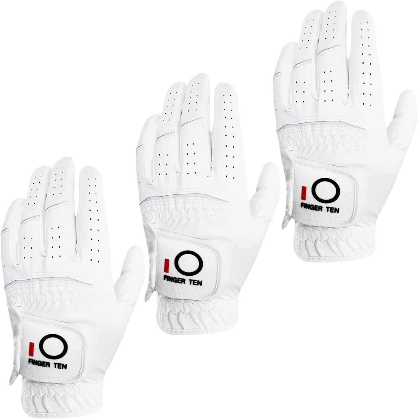 Men's All-Weather Grip Golf Gloves - Value Pack of 3 for Right-Handed Golfers, Enhanced Comfort and Performance for Diverse Conditions, Available in White, Black, and Blue in Sizes S, M, L, XL